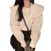 Solid Color Women's Shirt French Style Peter Pan Collar Single Breasted Female Long Sleeved Shirts Spring New Loose Sweet Ladies Front Open Top