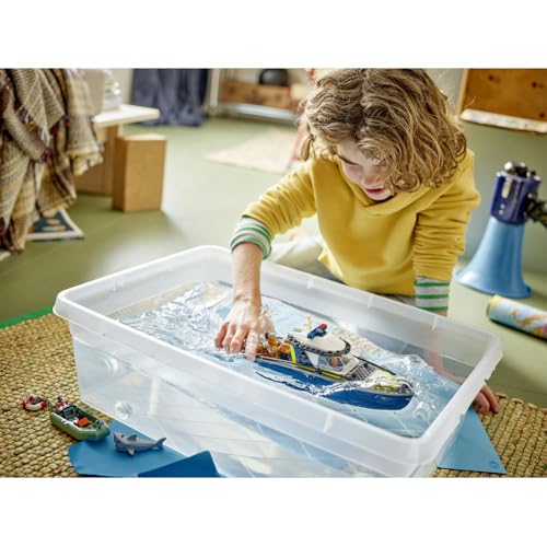 LEGO City Police Boat Chase Toy - Birthday Present, Building Blocks, Educational Toy for Boys and Girls, Ages 6, 7, 8, 9, Includes Police Car, Vehicle