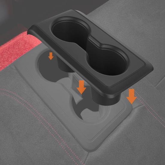 Cup Holder Insert for Civic Type R FL5 Rear Seat Leakproof Silicone Center Console Cup Stand Easy Installation Car Interior Accessories
