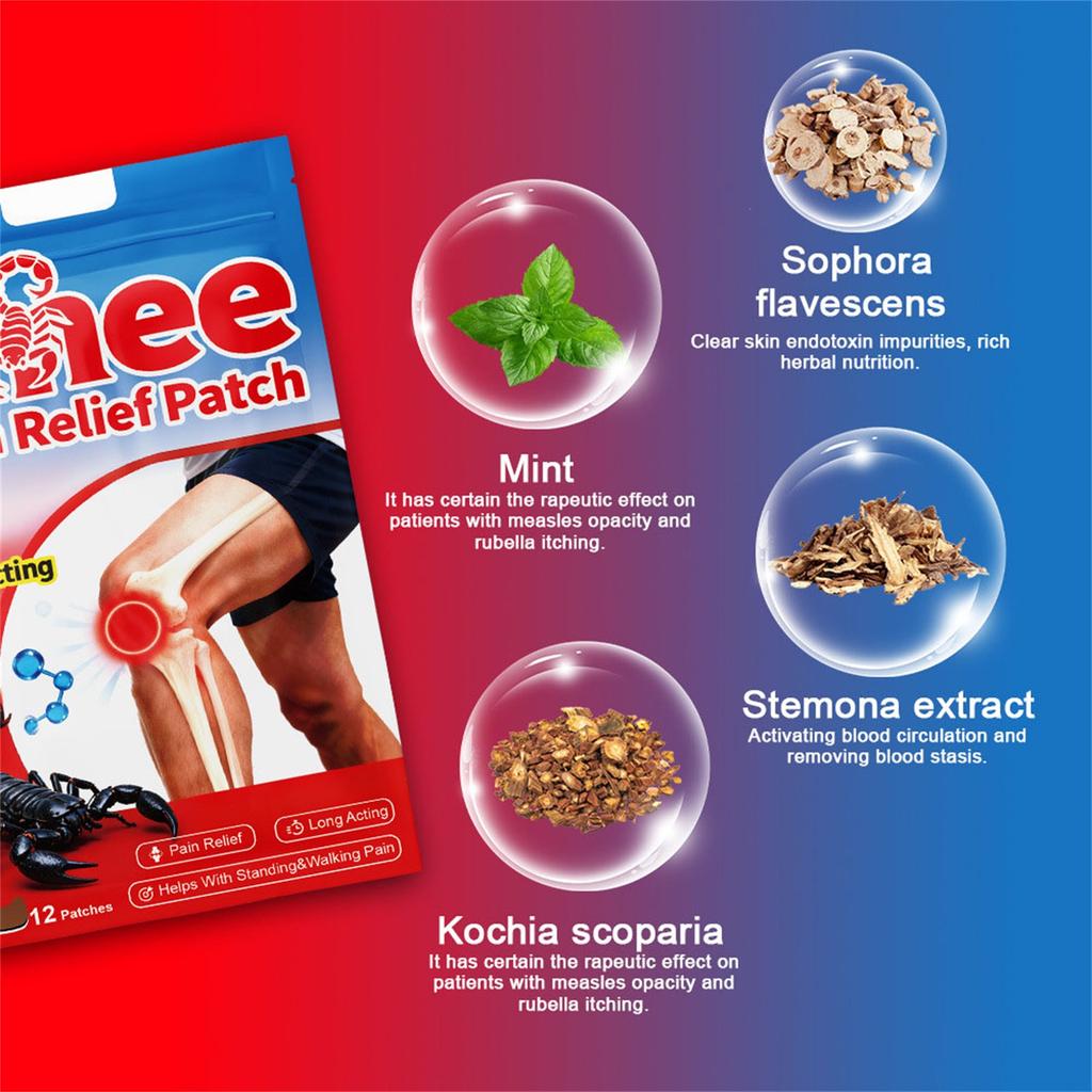 Scorpion Knee Plaster 12pcs, Joint And Knee Care And Health Patch