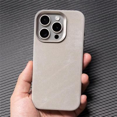Luxuriöses Faserleder für MagSafe magnetische kabellose Ladehülle für iPhone 16 15 14 13 12 Pro Max Plus, weiche, stoßfeste Rückseite