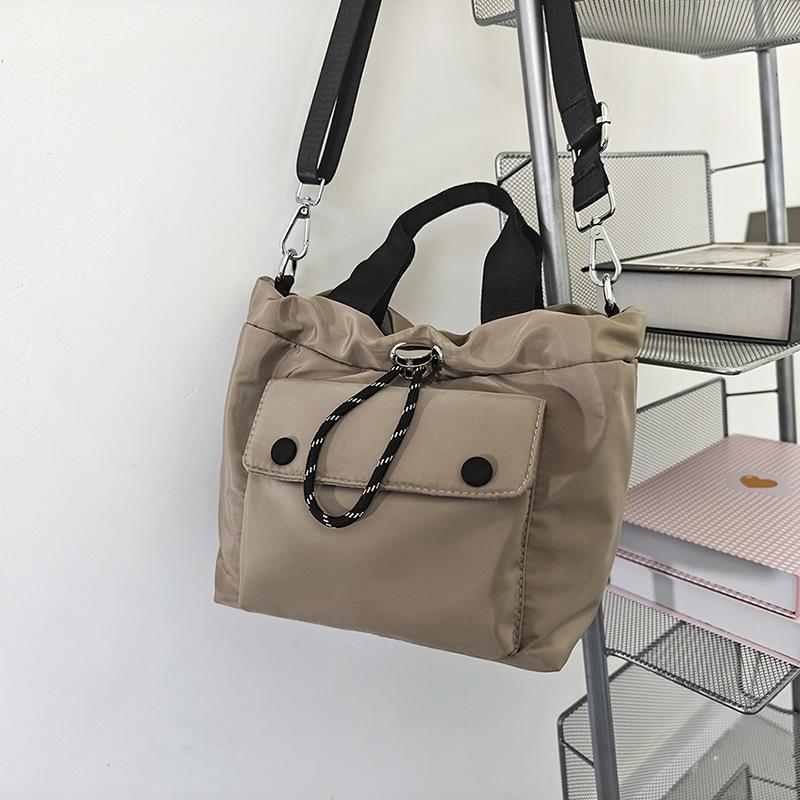 

Canvas bag, women s travel, new summer fashion, foreign style, casual shoulder bag, handbag, Korean version of the versatile crossbody bag темного кольору хакі