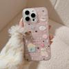 ins cartoon graffiti puppy cat application apple 15pro max mobile phone case iphone17 lanyard 11 soft 16