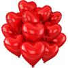 24 18-inch Heart Balloons, Red Aluminum Balloons, for Birthdays, Weddings, Valentine's Day, Proposals, Commemorative Store Decorations, Graduations,