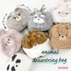 [Stream] Drawstring Pouch Bag, Otter Design, Small Item Holder, Fluffy Plush Toy, Cute, Animal Design, TY012-C