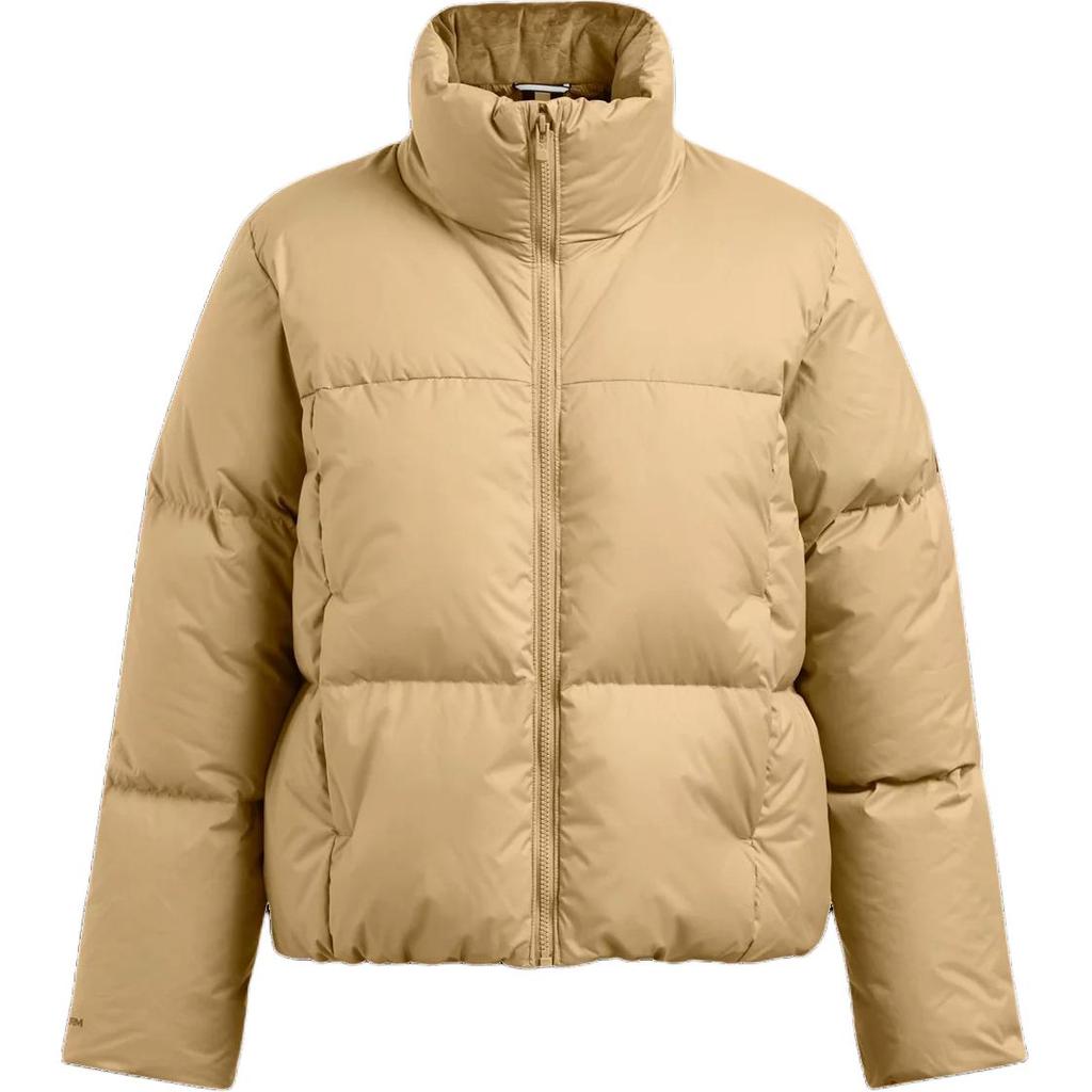Under Armour UA Limitless Solid Color Stand Collar Comfortable Soft Jacket Down Coat Women Jackets Camel-Brown 1384648-263