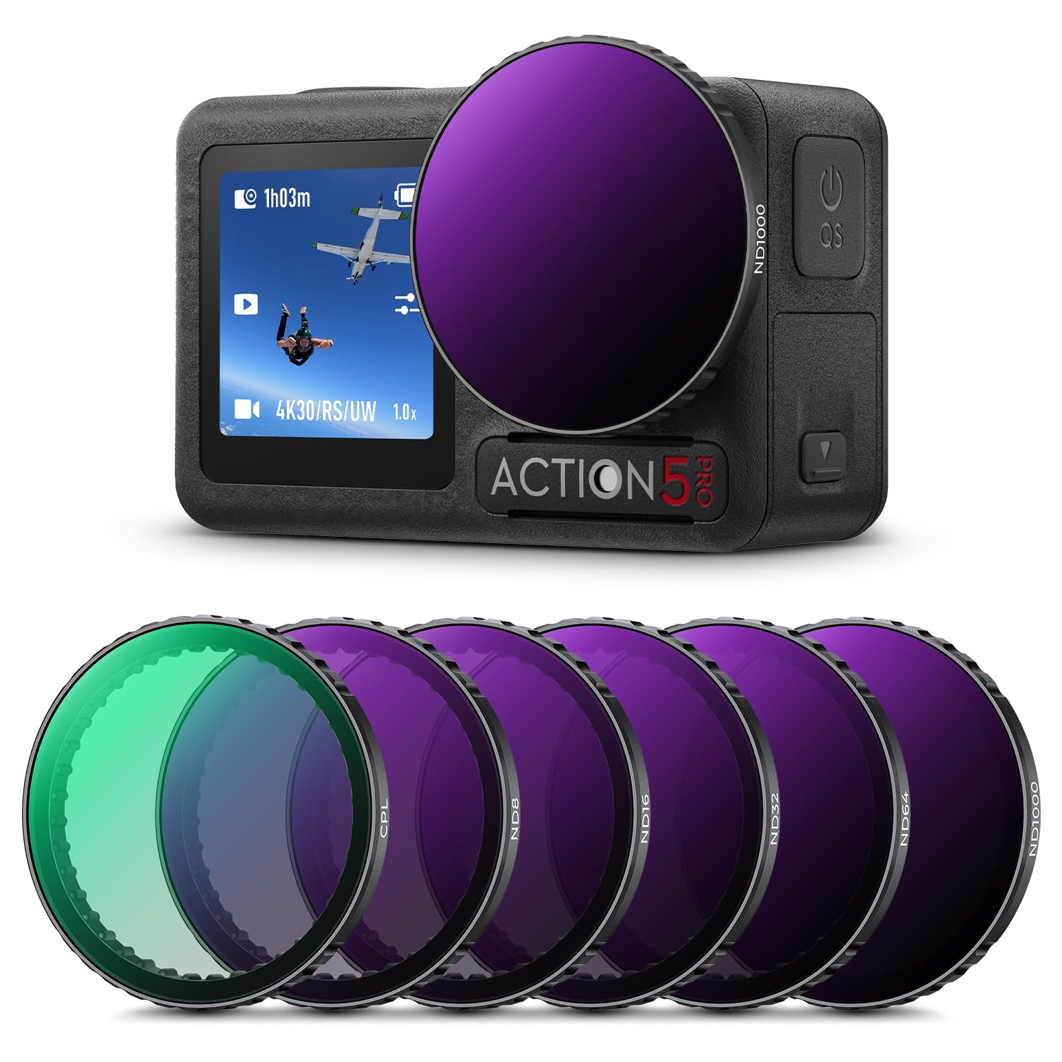 

Набор фильтров для Concept Osmo Action устанавливается простым вставлением непосредственно в оригинальный нейтральный ND поляризационный CPL объектив AGC optical