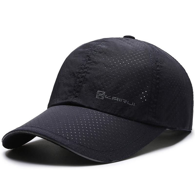 Spring and Summer Breathable Mesh Baseball Caps, Men's Reflective Letter Sandwich Brim Sun Hats, Sun-protective Baseball Caps