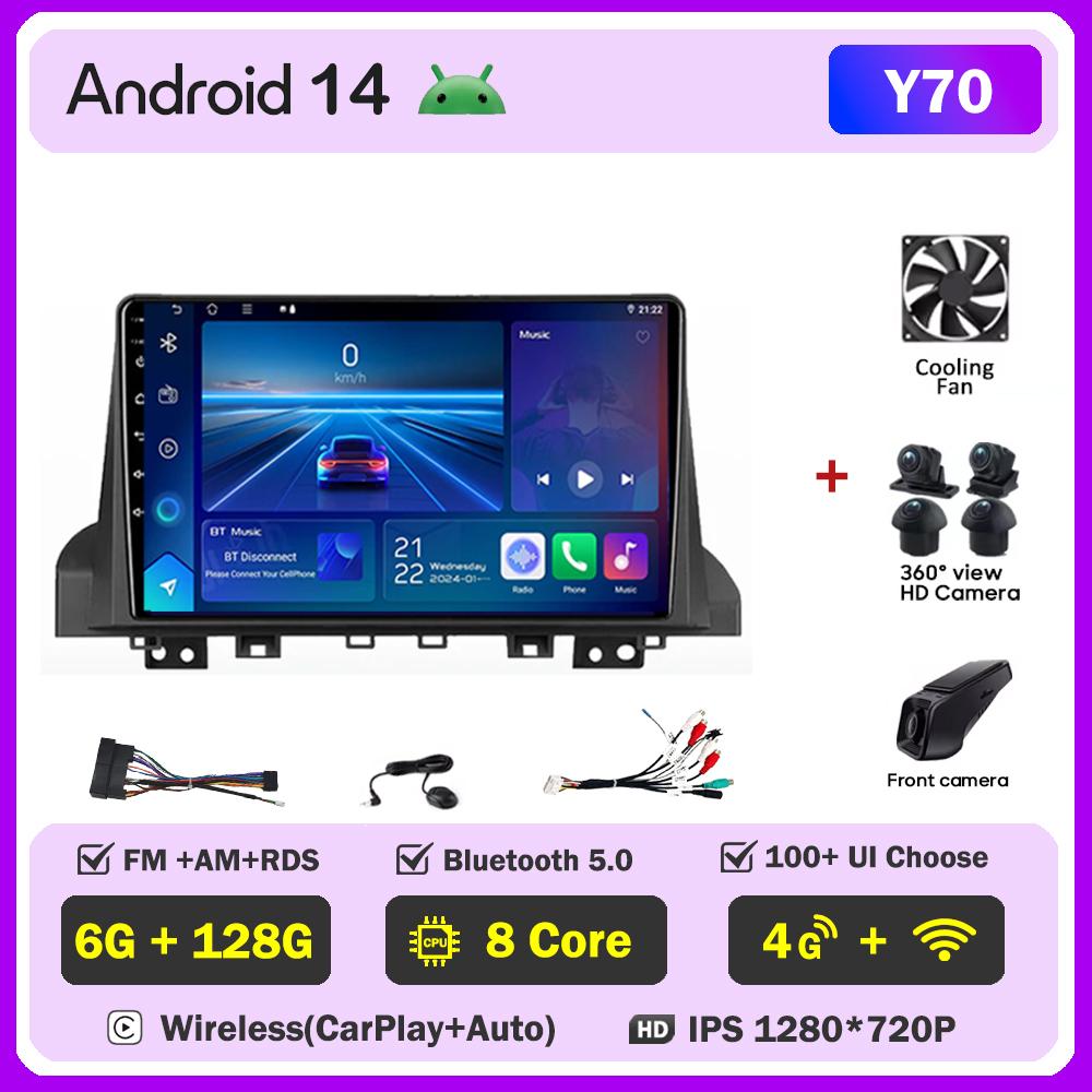 Android 14 For Moskvich 3 2022 - 2024 For JAC JS4 2020 - 2025 iEVS4 2019 - 2025 Refine S4 2018 - 2022 Car Radio GPS Touch Screen