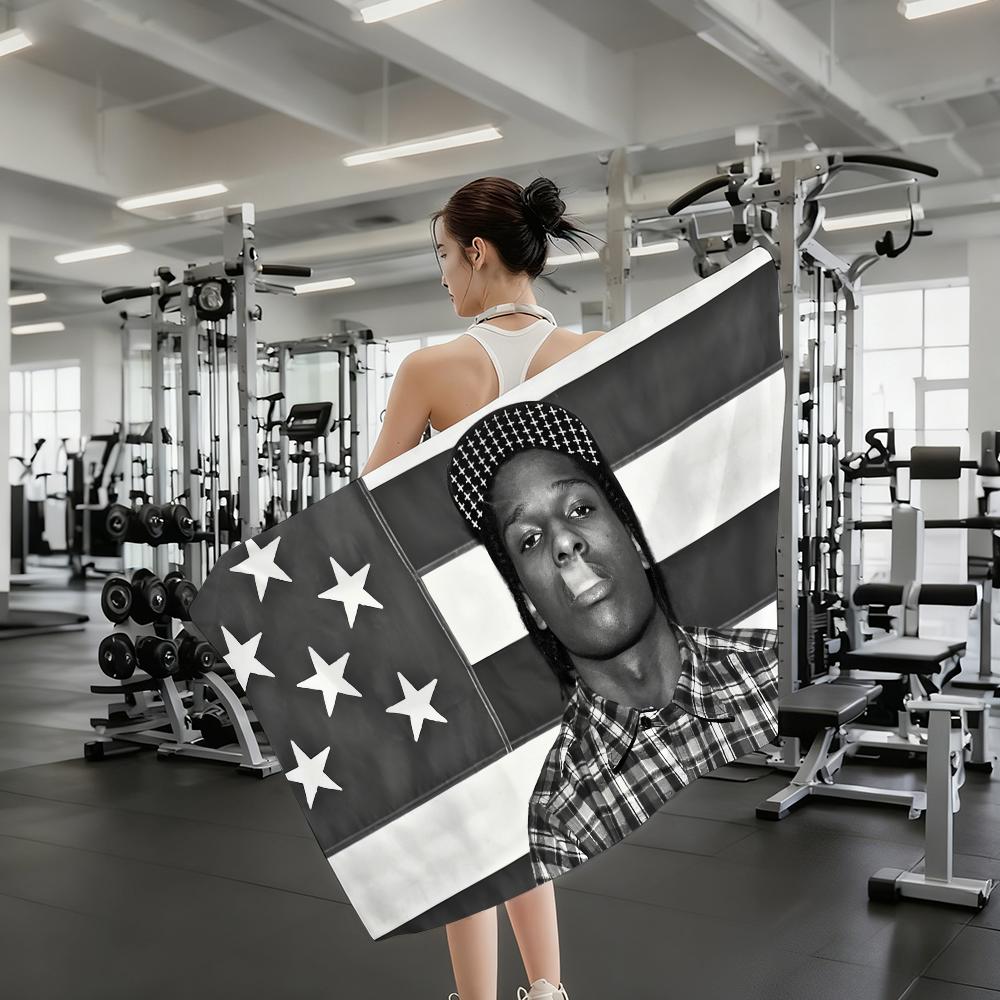 Rapper A-Asap R-Rocky Non Essere Stupido Asciugamano Asciugatura Rapida Assorbente Asciugamano da Spiaggia per Sport, Fitness, Nuoto e Attività all'Aperto