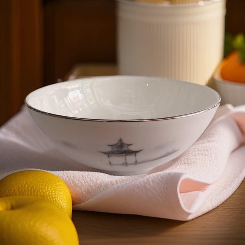 Luxury Lightweight Bone China Tableware Set - Thin, Durable Ceramic Plates, Bowls & Dishes for Hotels and Homes