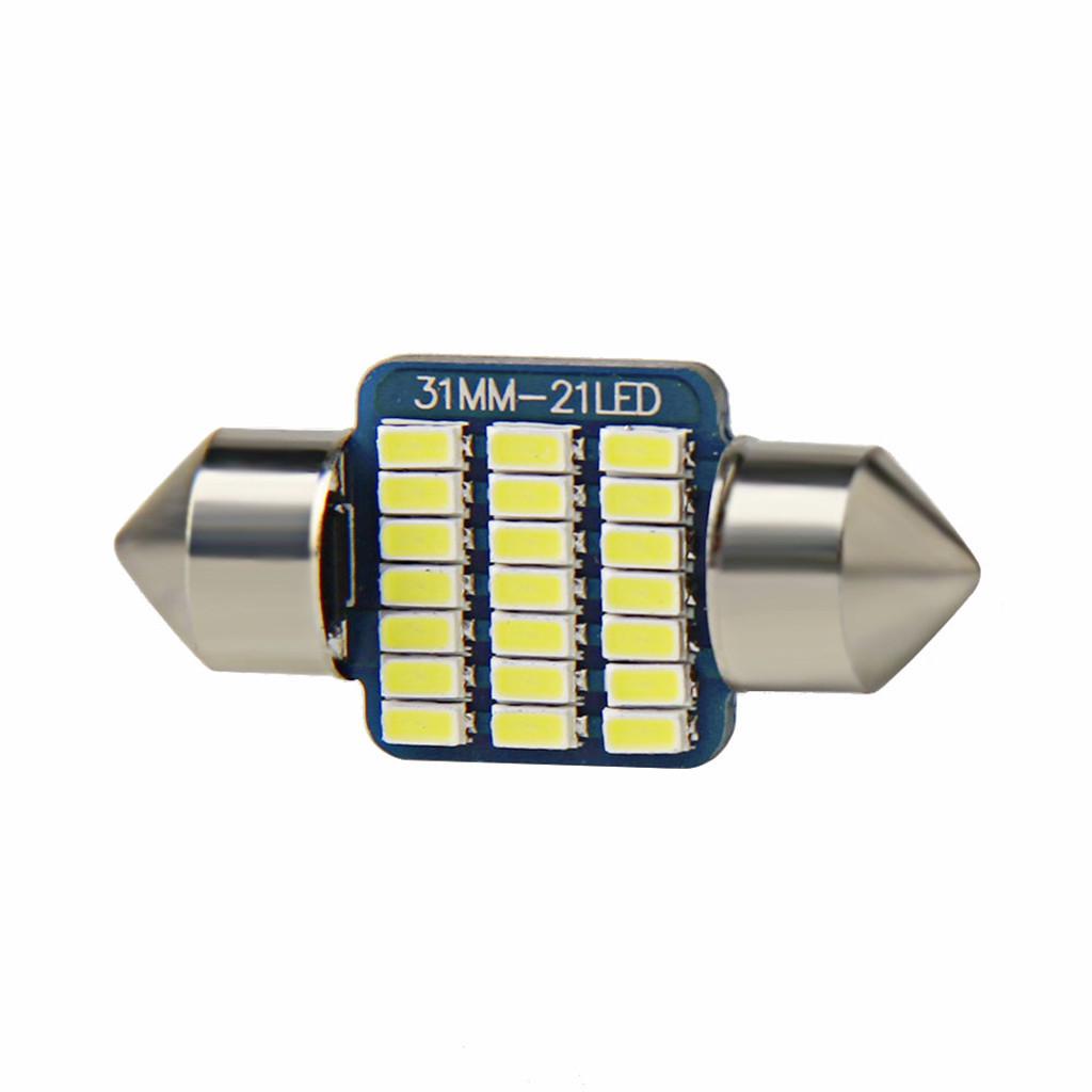 2PCS 31MM 3014 21SMD LED Car Festoon Dome Interior Map Reading Light Bulb White
