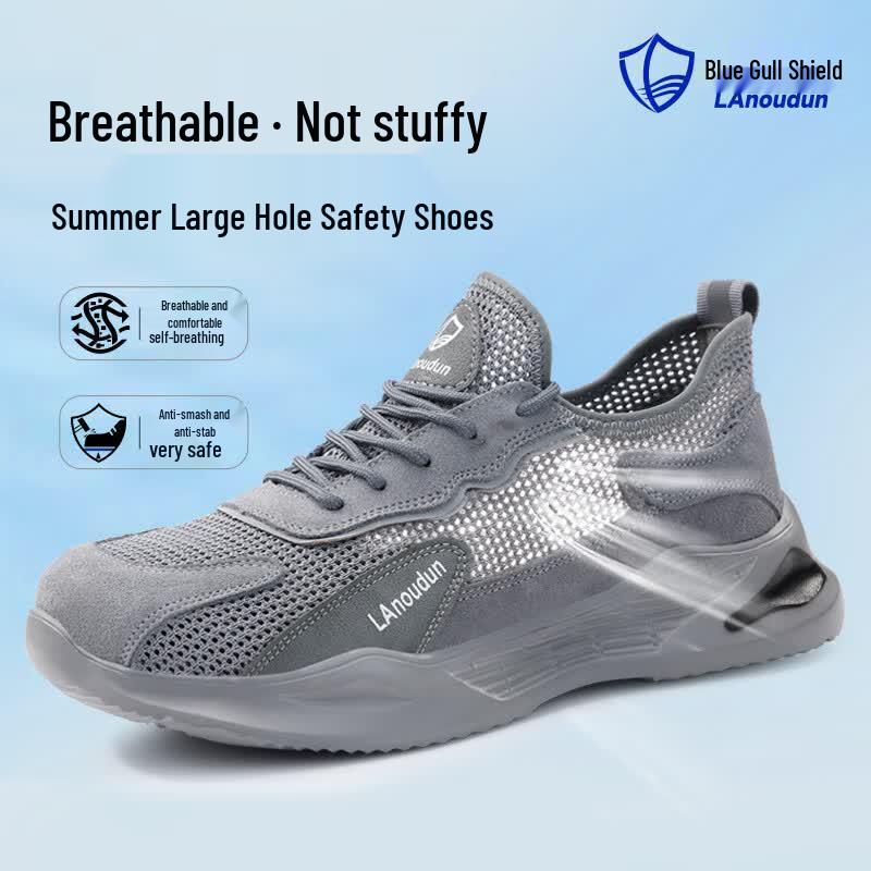 Lan Ou Dun DL1070 Summer Breathable Steel Toe Safety Work Shoes 42