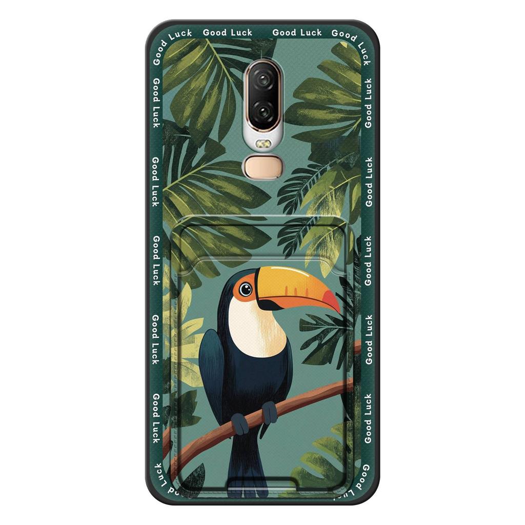 Dirt-resistant Shockproof Phone Case For OnePlus 6/1+6 Full wrap Cartoon protective Soft case Cute Durable Card slot TPU