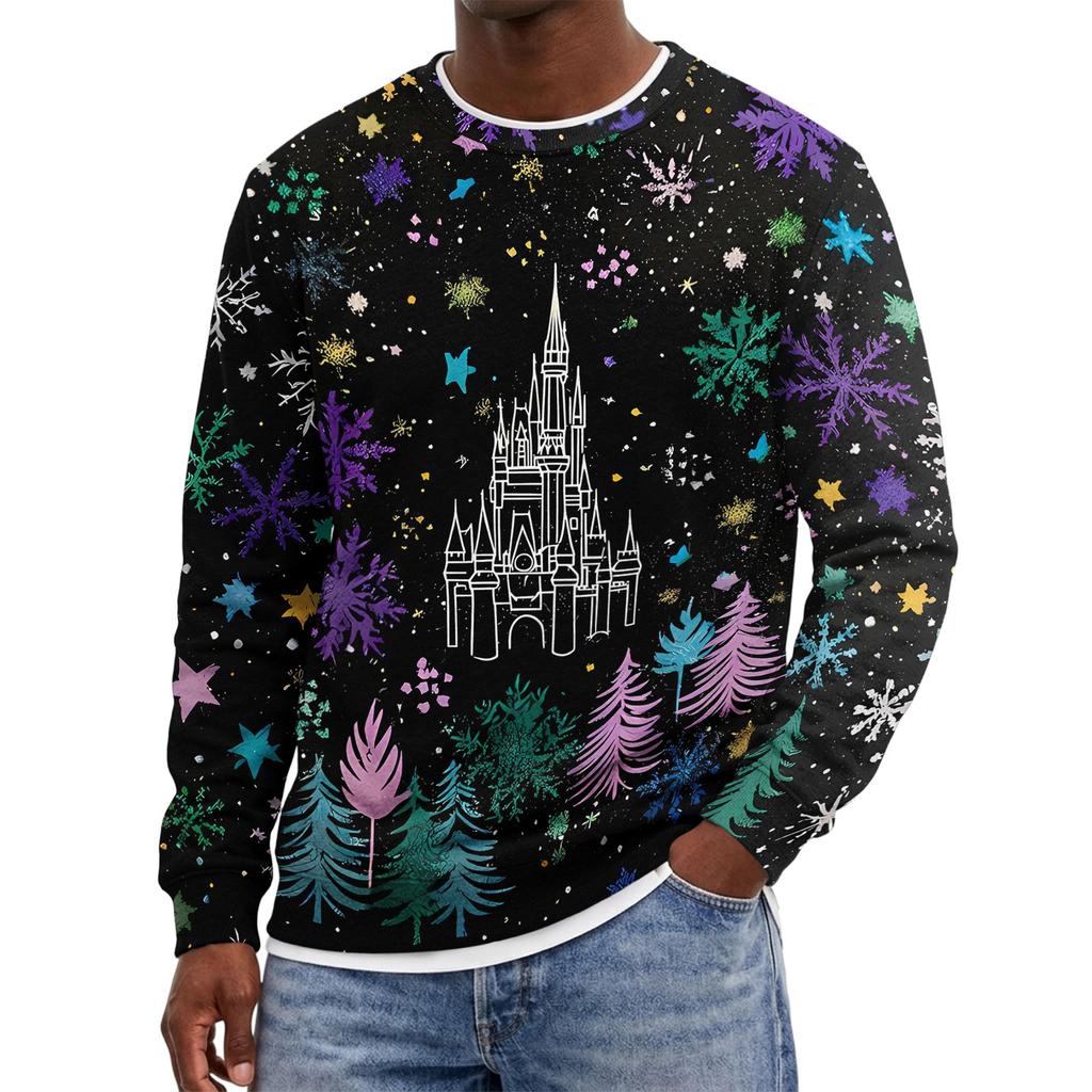 Men's Christmas Neck Pullover Sweatshirt
