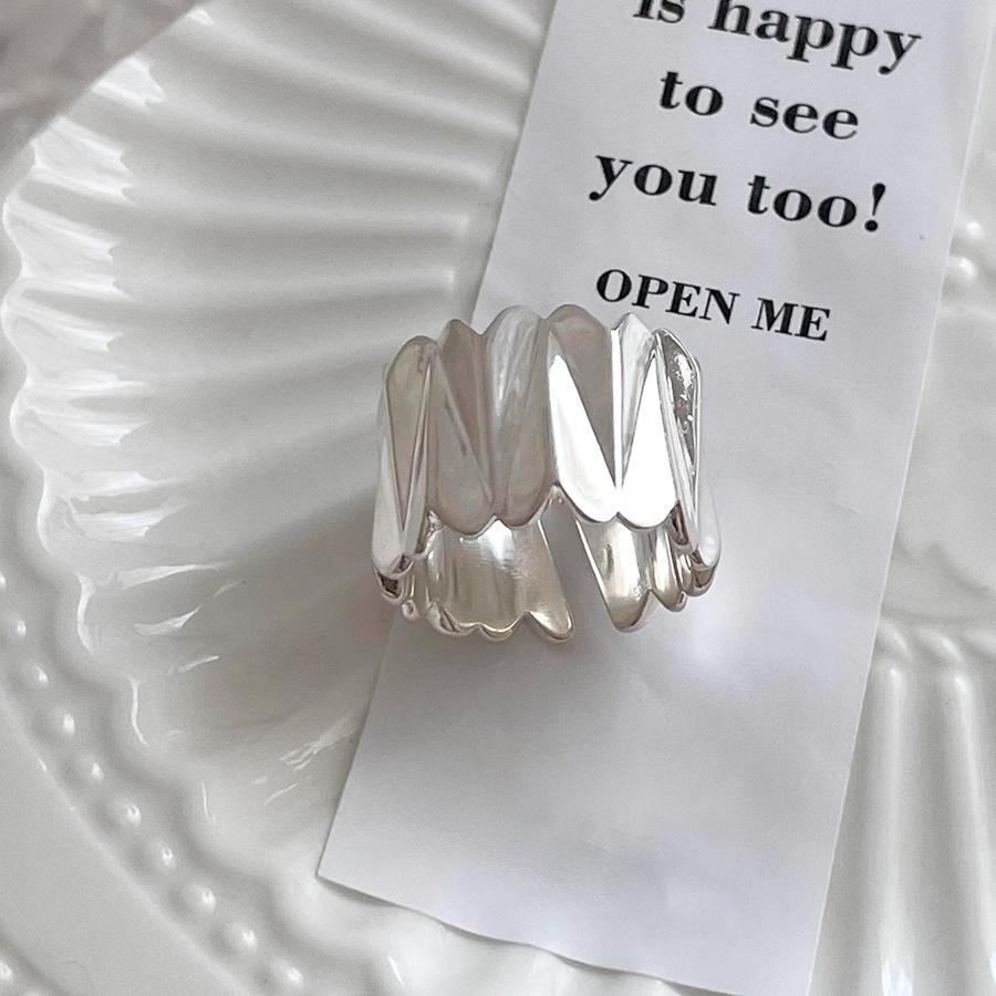Open Unique Geometric Heart Ring For Women Crafted From Durable Copper With Stylish Finish