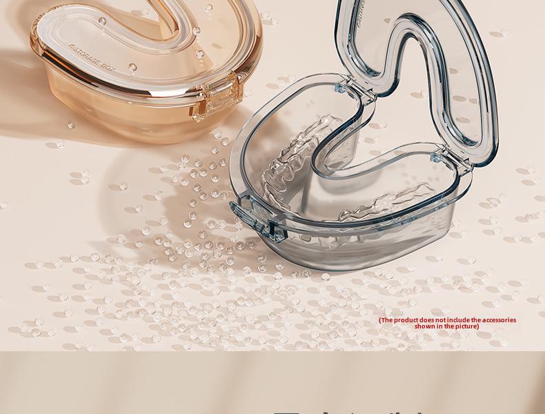 Neviditelný ortodontický držák a schránka na protézy se zámkem