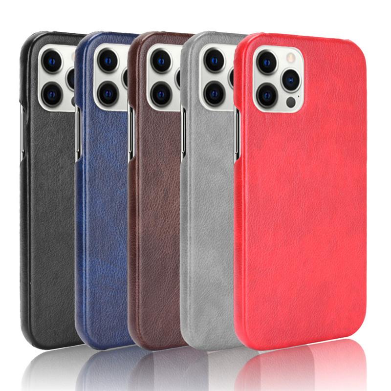 Suitable for iPhone 13 phone case, lychee leather pattern protective cover, 12 mini phone case, Apple 13 Pro Max batch