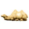 Wenge Boxwood Camel Pen Holder - Solid Wood Carved Desktop Ornament