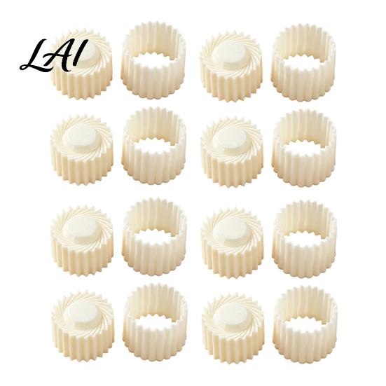 Double-sided Lace Embosser 2-in-1 Round Mooncake Mold Double Ended Pastry Press with Scallop And Home Baking Gadgets Spiral Embossing for DIY Baking,