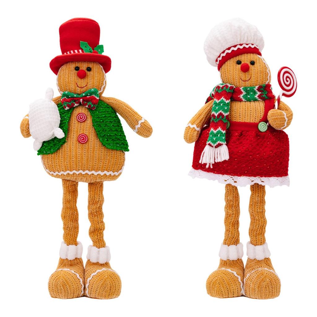 Christmas Gingerbread Doll Christmas Figure Decoration for Tabletop Festival