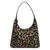 Plush Leopard Print Messenger Bag Autumn and Winter New High-end Women's Shoulder Bag Niche Design Fashion Underarm Bag