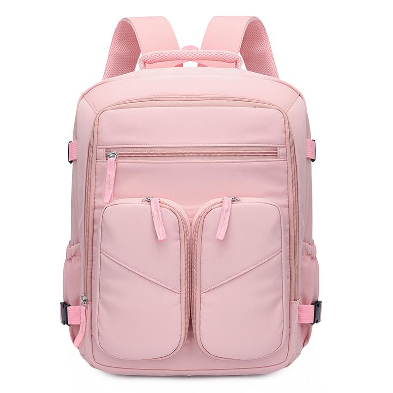 Travel Backpack Large Capacity Multi-function Backpack Student Bookbag With Separation Shoes Bags розовый