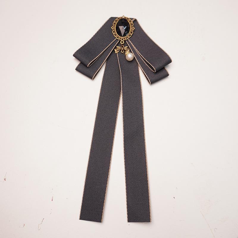 Однотонный струящийся галстук-бабочка - Женская лента-воротник Аксессуар Повседневная съемная бабочка для блузки Платья Модное украшение