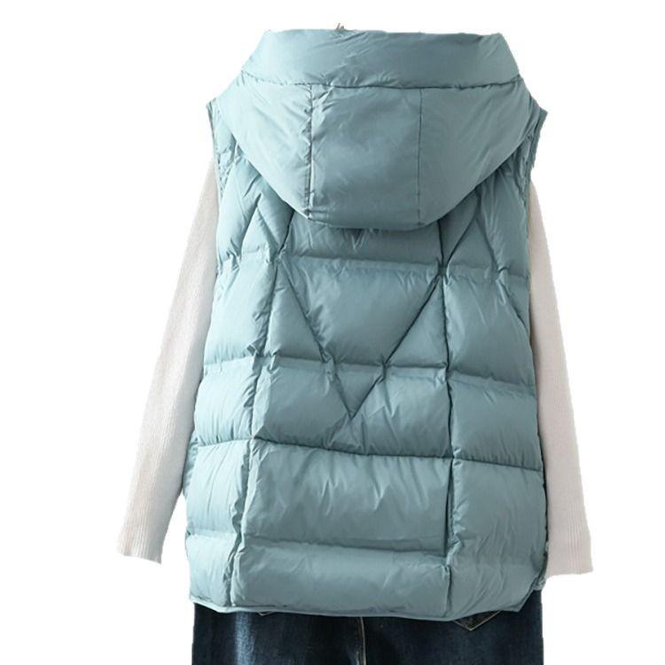 Autumn and Winter New White Duck Down Down Vest Women's Light Down Jacket Vest Vest Vest Outer Wear Vest Jacket Tide