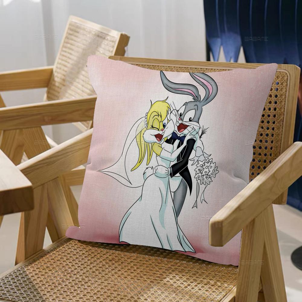 Bunny Funny Cute Rabbit Cartoon Pillowcase toon Gift Cushion Cover Bedroom Home Sofa Chair Seat Decor pillow case