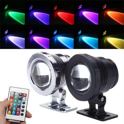 AC12-24V Waterproof Underwater RGB Colorful LED Flood Lights White / Warm White / RGB Waterproof Fountain Pool Lamps With Remote