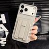 KEYSION Stoßfeste Handyhülle für iPhone 13 14 15 Pro Max 14 15 Plus Silikon+PC Kartensteckplatz Halter Tasche Ständer Rückseite