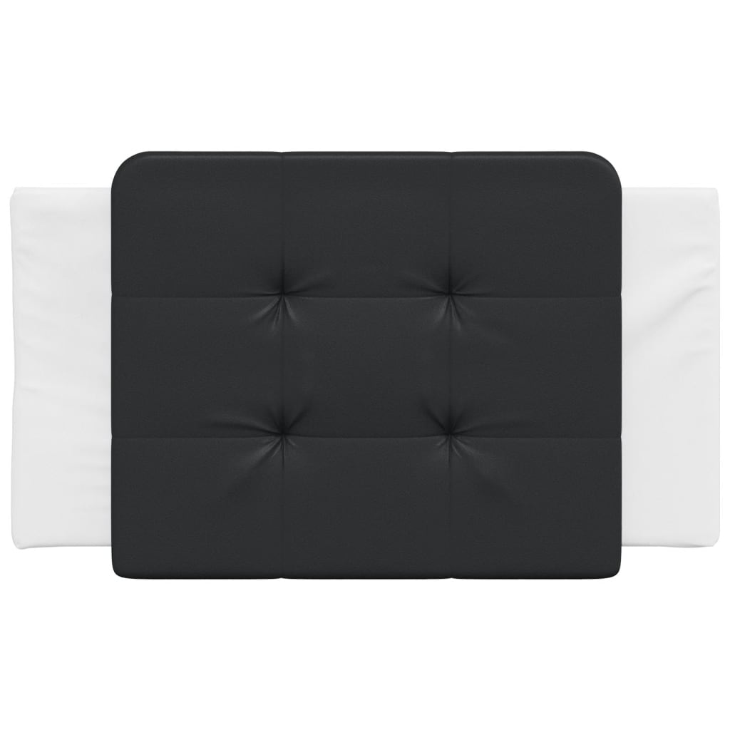 Vidaxl Headboard Pillow, Black-White, 90 Cm, Faux Leather