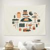 Boho Tapestry Wall Hanging Aesthetic Room Decor Nature Scenery Backdrop Dorm Room Wall Art Vintage Landscape Textile Home Textil
