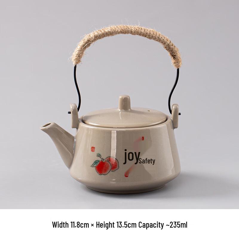 Lygil Ceramic Kung Fu Teapot with Overhead Handle