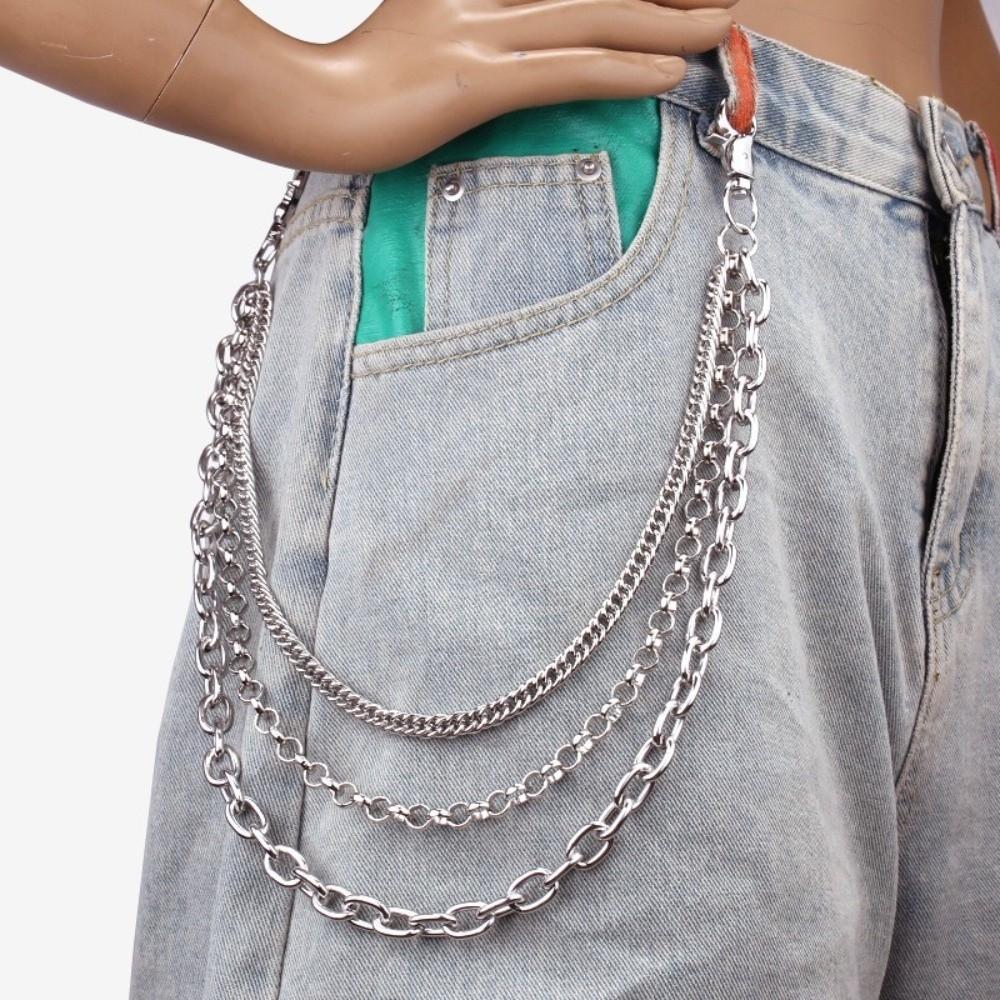 Metal Pants Chain Punk Rock Belt Chain Retro Jean Chain for Women Men