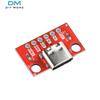 1/5PCS USB Type C Connector Board 3.1 Serial Basic Breakout Female Connector Breakout Board Red Adapter Board With Row Needles