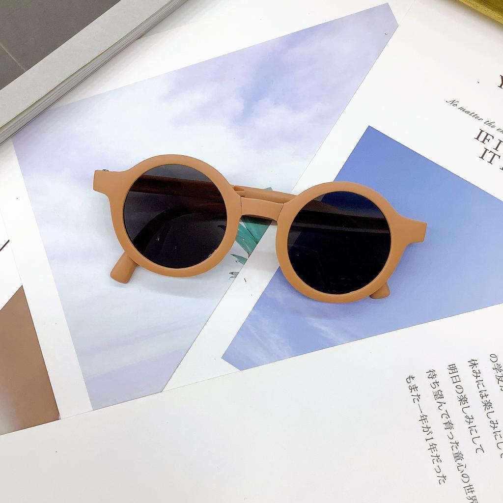 Children'S Folding Sunglasses Personalized Fashion Children'S Sunglasses Travel Uv Protection Convenient Baby Glasses Tide