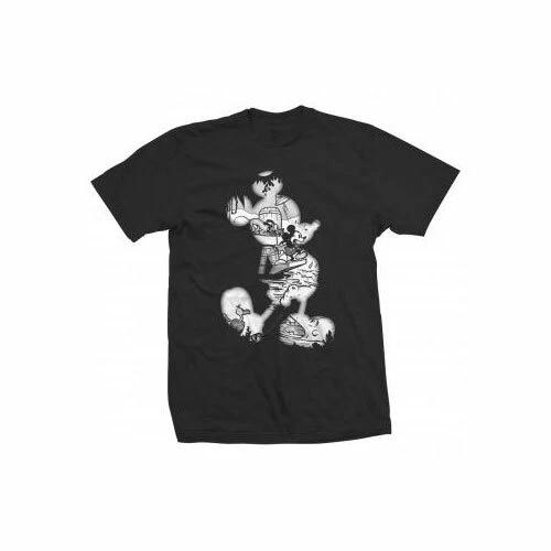 

Disney Mickey Mouse Vintage Infill Official Merchandise 100% Cotton T-shirt Mens Tees Top M/L/XL - NEW M