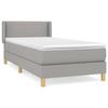 Sommier à lattes avec matelas - Maison Exclusive - 90x200 cm - Tête de lit réglable - Gris clair