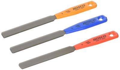 Hosco Outils de Luthier Lot de 3 limes à gorge pour sillet TL-NF3B pour Guitare Basse