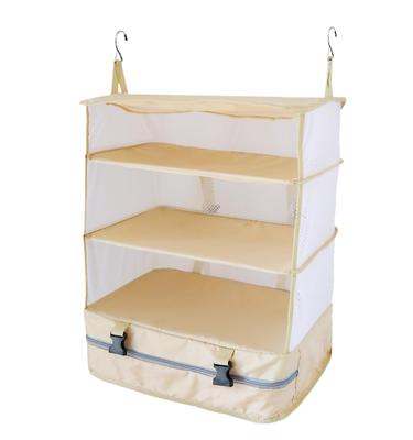Reisetui Hangend Compressietas Kledingkast [MiaBorsa] (Beige, Groot)