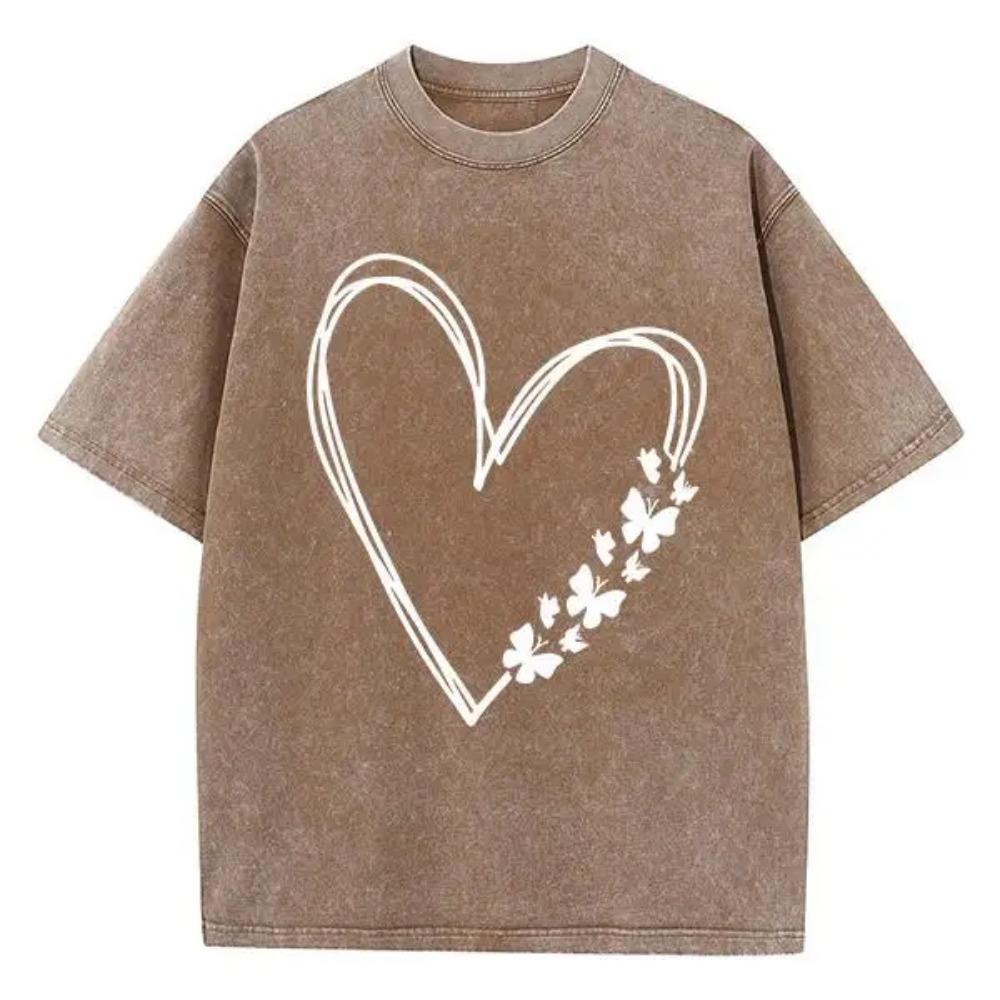 Happy Doll Bear Slogan Design T-Shirt Homme Shoulder Drop Kawaii T Shirts Novelty Tshirt Normcore Cool Short Sleeved
