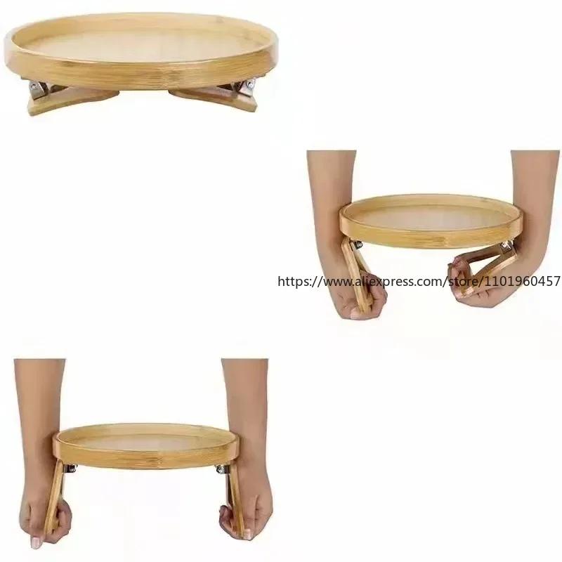 Sofa Ftorage Bamboo Armrest Clip-On Tray Practical TV Remote Control  Snack Coffee Snacks Storage Holders Racks