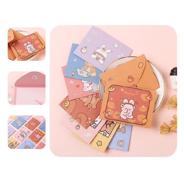 Birthday Card Festival Card Cartoon Animal Greeting Card Envelope Postcard for Children