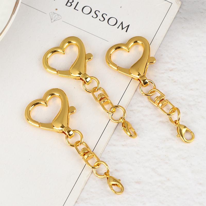 5/10Pcs Heart Lobster Clasp Chain Connector For Diy Jewelry Making Findings Key Chain Accessories