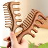 Pettini per capelli in legno di sandalo naturale Pettine antistatico in legno Massaggiatore Pettine lungo e largo in legno di sandalo per districare i capelli Cura dei capelli Regalo per la casa