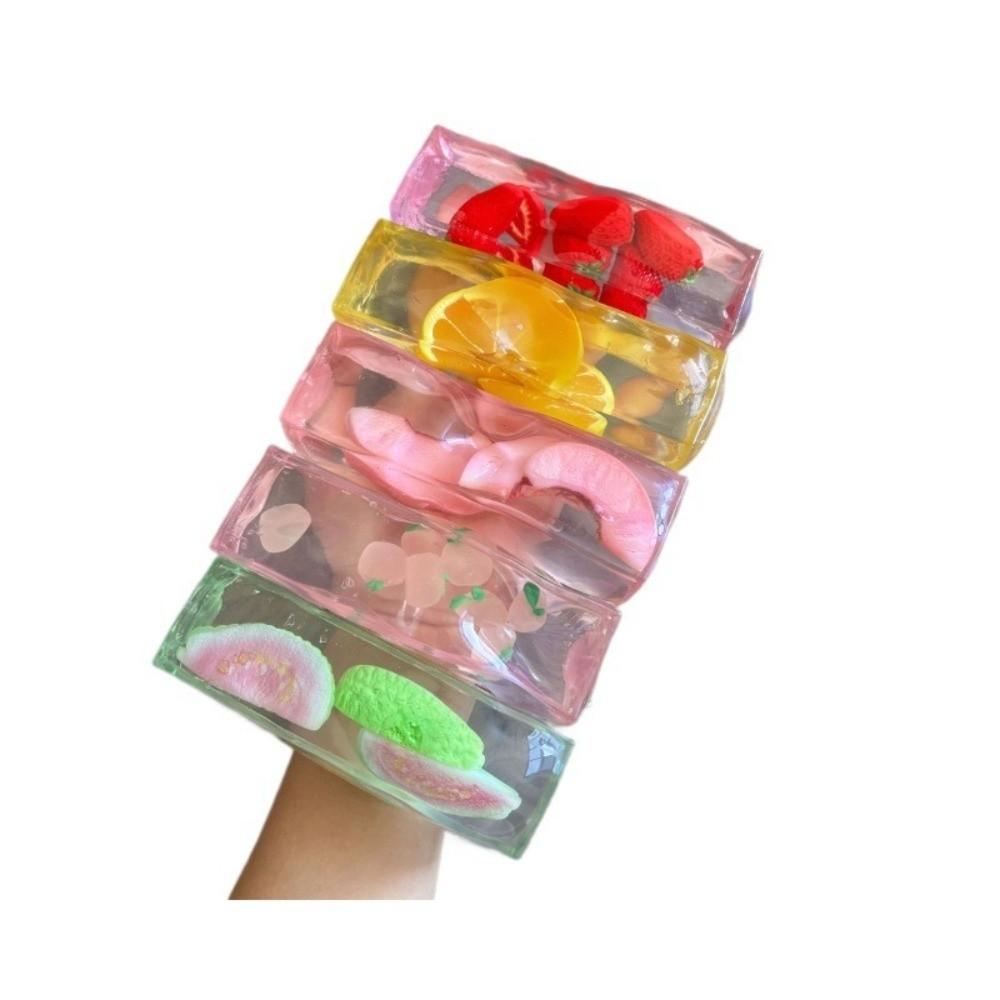 Slow Rebound Squishy Toy Soft Fruit Slush Squishy Toy Sensory Toy Fruit Ice Cube Squishy Toy Party
