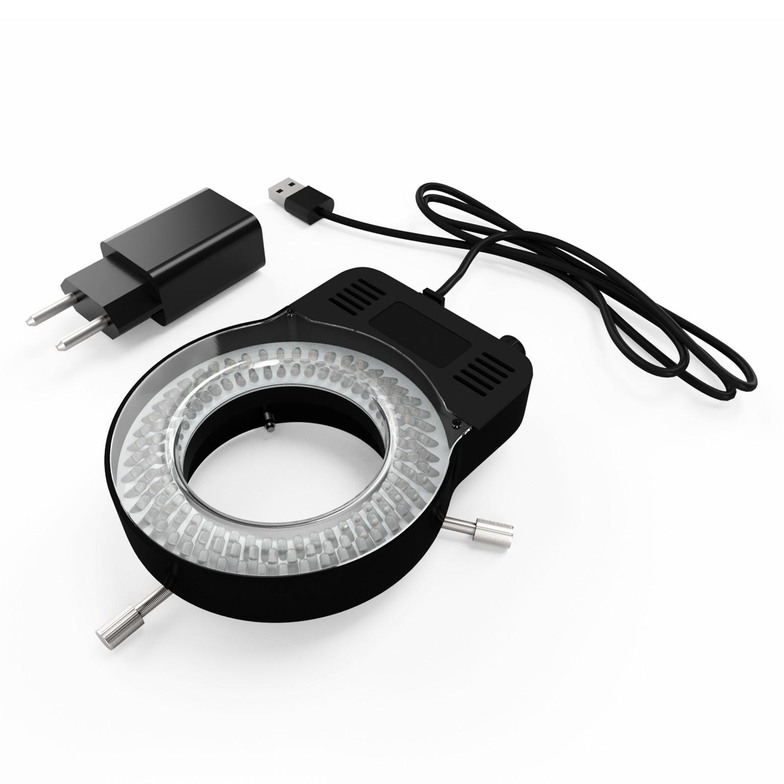 

RF4 OK-8 Microscope 144 LED Ring Light Adjustable Illuminator for Repairing Electronic Industry Microscopes A