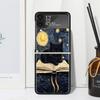Witch And Cat Colorful Cute Phone Case For Samsung Galaxy Z Flip 7 Flip7 Zflip 6 Flip6 5 Flip5 4 Flip4 3 Flip3 5G Fundas Black C